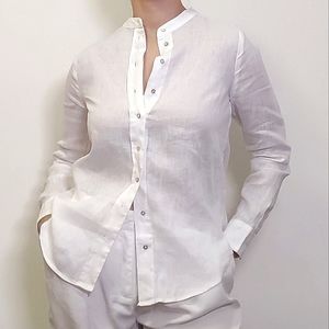 H&M Collar-less Button Up